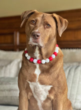 Load image into Gallery viewer, š§ 20" Slip On (Black O-Ring) Candy Cane Glam Bead Collar - PRE-MADE/FINAL SALE