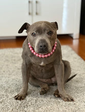 Load image into Gallery viewer, š§ 18" Slip On (Black O-Ring) Mini Bubblegum Pink Pearl Single Strand Acrylic Bead Collar - PRE-MADE/FINAL SALE