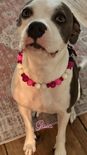 Load image into Gallery viewer, Magenta Glow Acrylic Bead Collar