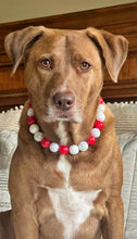 Load image into Gallery viewer, š§ 20" Slip On (Black O-Ring) Candy Cane Glam Bead Collar - PRE-MADE/FINAL SALE