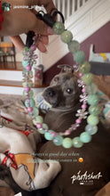 Load image into Gallery viewer, Pink & Purple Crystal Flowers 🌸 Acrylic Bead Collar
