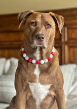 Load image into Gallery viewer, š§ 20" Slip On (Black O-Ring) Candy Cane Glam Bead Collar - PRE-MADE/FINAL SALE