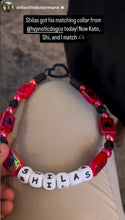 Load image into Gallery viewer, Red Blackjack Acrylic Bead Collar