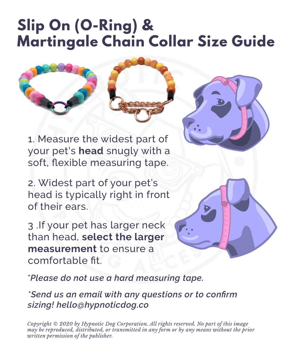 Mint Sky MINI Acrylic [Small Dog/Cat Bead Collar] Hypnotic Dog