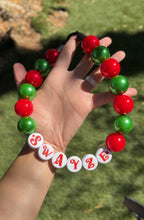 Load image into Gallery viewer, Add-on Only: Christmas Festive Red Personalized Alphabet Letter Beads (Custom Names)