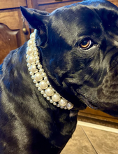 Load image into Gallery viewer, Classic White Pearl Triplo Acrylic Bead Collar