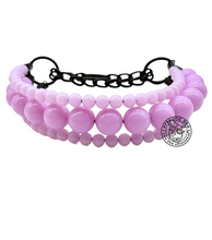 Load image into Gallery viewer, Lilac Jelly Triplo Acrylic Bead Collar