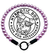 Load image into Gallery viewer, Mini Lilac Gray Pearl Single Strand Acrylic Bead Collar