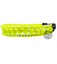 Load image into Gallery viewer, Neon Highlighter Yellow Triplo Acrylic Bead Collar