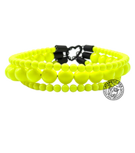 Load image into Gallery viewer, Neon Highlighter Yellow Triplo Acrylic Bead Collar