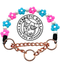 Load image into Gallery viewer, š¼ Pink & Blue Glow Daisies š¼ Silicone Bead Collar