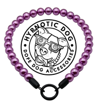 Load image into Gallery viewer, š§ 19.5" Slip On (Rose Gold O-Ring) Mini Orchid Purple Pearl Bead Collar - PRE-MADE/FINAL SALE
