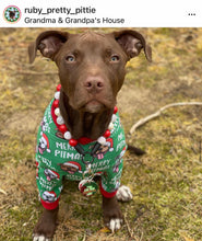 Load image into Gallery viewer, š§ 20" Slip On (Black O-Ring) Candy Cane Glam Bead Collar - PRE-MADE/FINAL SALE