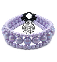 Load image into Gallery viewer, Lavender Rain Triplo Acrylic Bead Collar