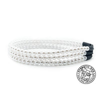 Load image into Gallery viewer, XS White Pearl Triplo Acrylic Bead Collar