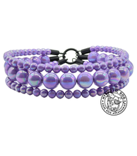 Load image into Gallery viewer, Purple Rain Triplo Acrylic Bead Collar