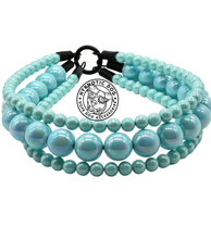 Load image into Gallery viewer, Sky Blue Rain Triplo Acrylic Bead Collar