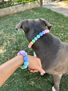 Pastel Rainbow Acrylic Bead Collar