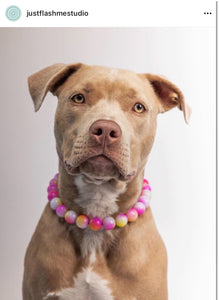 Pink Sunset Tie Dye Acrylic Bead Collar