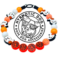Load image into Gallery viewer, PERSONALIZED Orange Boo 👻 Bead Collar