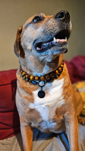 Bronzed Gold Resin Bead Collar