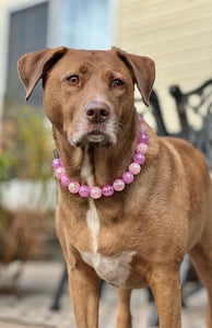 Frozen Berry Crackle Bead Collar