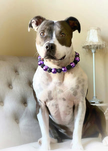 Chunky Mystic Purple Acrylic Bead Collar