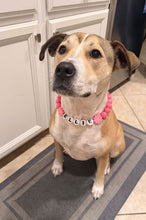 Load image into Gallery viewer, PERSONALIZED Pink Daisy Bead Collar