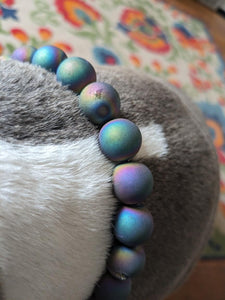 Multicolor Druzy Agate Semi-precious Gem Bead Collar
