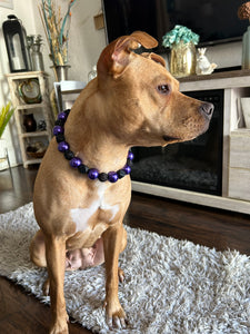 Chunky Mystic Purple Acrylic Bead Collar