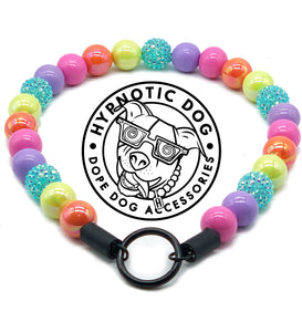 Electric Rainbow Bead Collar