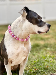 Frozen Berry Crackle Bead Collar