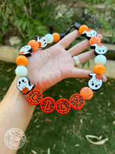 Load image into Gallery viewer, PERSONALIZED Orange Boo 👻 Bead Collar