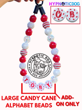 Load image into Gallery viewer, Add-on Only: Candy Cane Letters Personalized Alphabet Letter Beads (Custom Names)