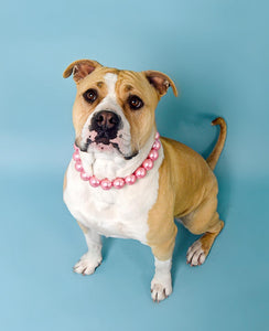 Chunky Bubblegum Pink Pearls Acrylic Bead Collar