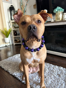 Chunky Mystic Purple Acrylic Bead Collar