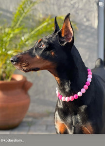 Pink Ombre Acrylic Bead Collar