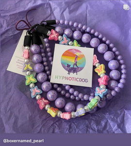 Purple Rain Triplo Acrylic Bead Collar