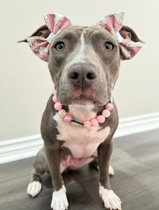 Pink Ghost Glam Bead Collar