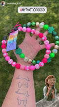 Load image into Gallery viewer, Pink Hearts Glitz Bead Collar