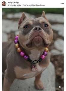 Chunky Pink Sunset Pearls Acrylic Bead Collar