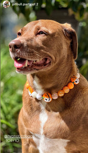 Jack O' Lantern Bead Collar