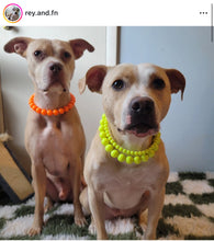 Load image into Gallery viewer, Neon Highlighter Yellow Triplo Acrylic Bead Collar