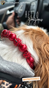 Mini Red Glitz [Small Dog/Cat Bead Collar]