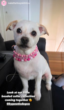 Load image into Gallery viewer, XS Pink Hearts [Small Dog/Cat Bead Collar]