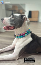 Load image into Gallery viewer, Rainbow Tie Dye Acrylic Bead Collar