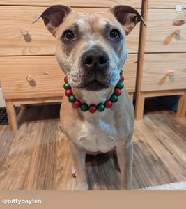 Christmas Frost Bead Collar
