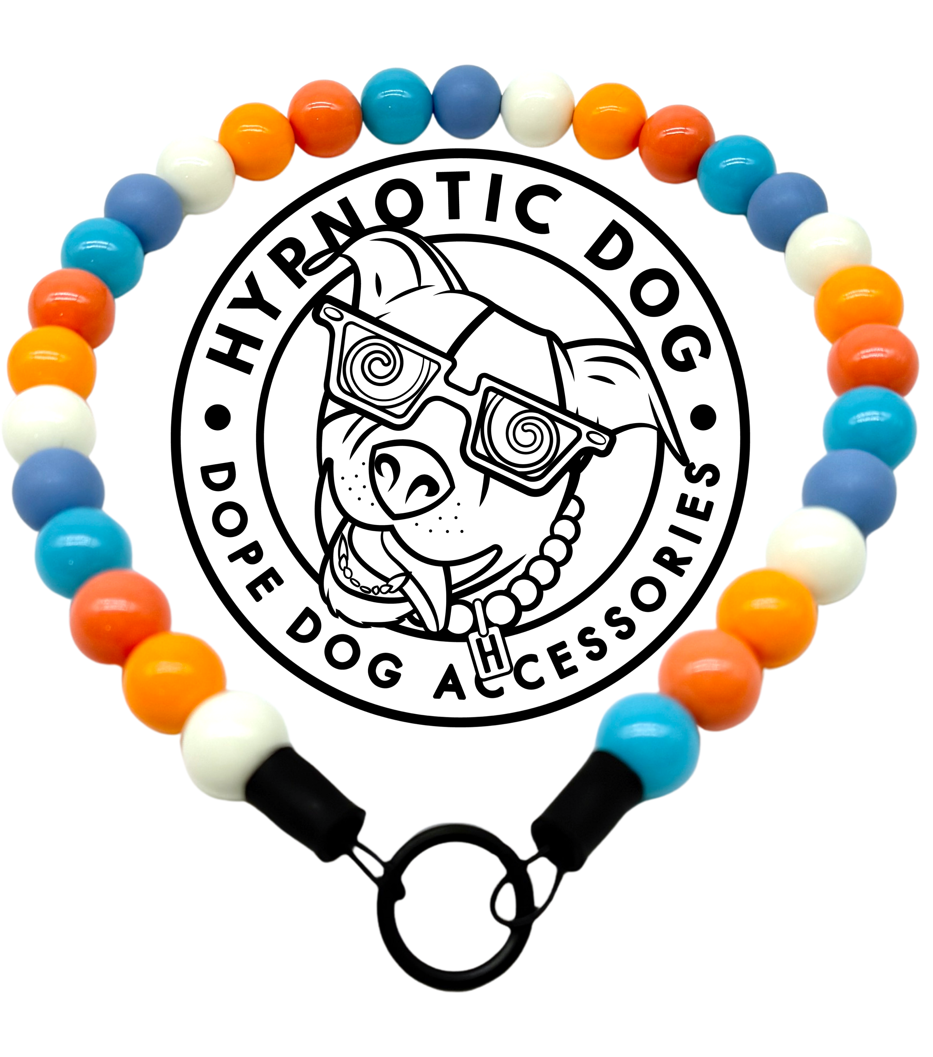 Orange Skyline Acrylic Bead Collar – Hypnotic Dog