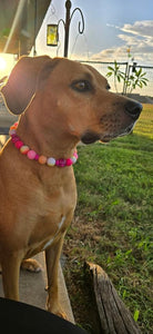 Sunset Tie Dye Glow Bead Collar