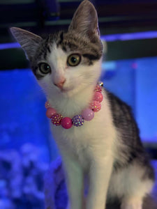 Pink Sugar MINI [Small Dog/Cat Bead Collar]